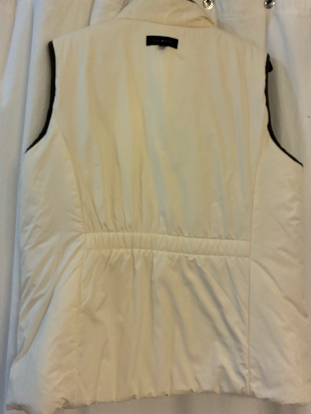 Talbots Reversible cool weather Vest. Olive Green& Ivory. Front zipper 2 pockets - Picture 4 of 15
